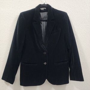 Breckenridge Black Velvet Vintage Jacket Blazer Womens Size 10.